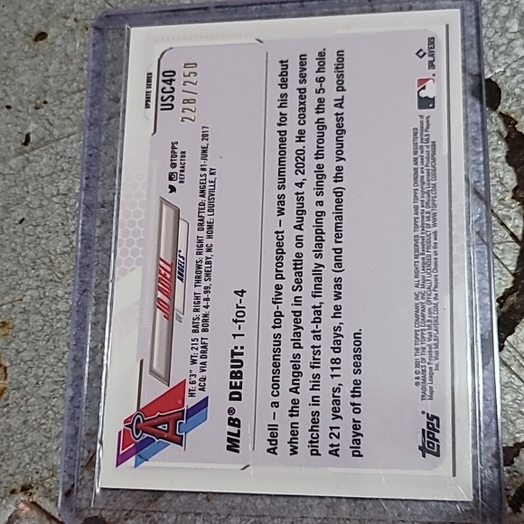 Jo Adell. Rookie Debut. Refractor. Topps Chrome. Limited 228/250. MINT - Picture 7 of 7